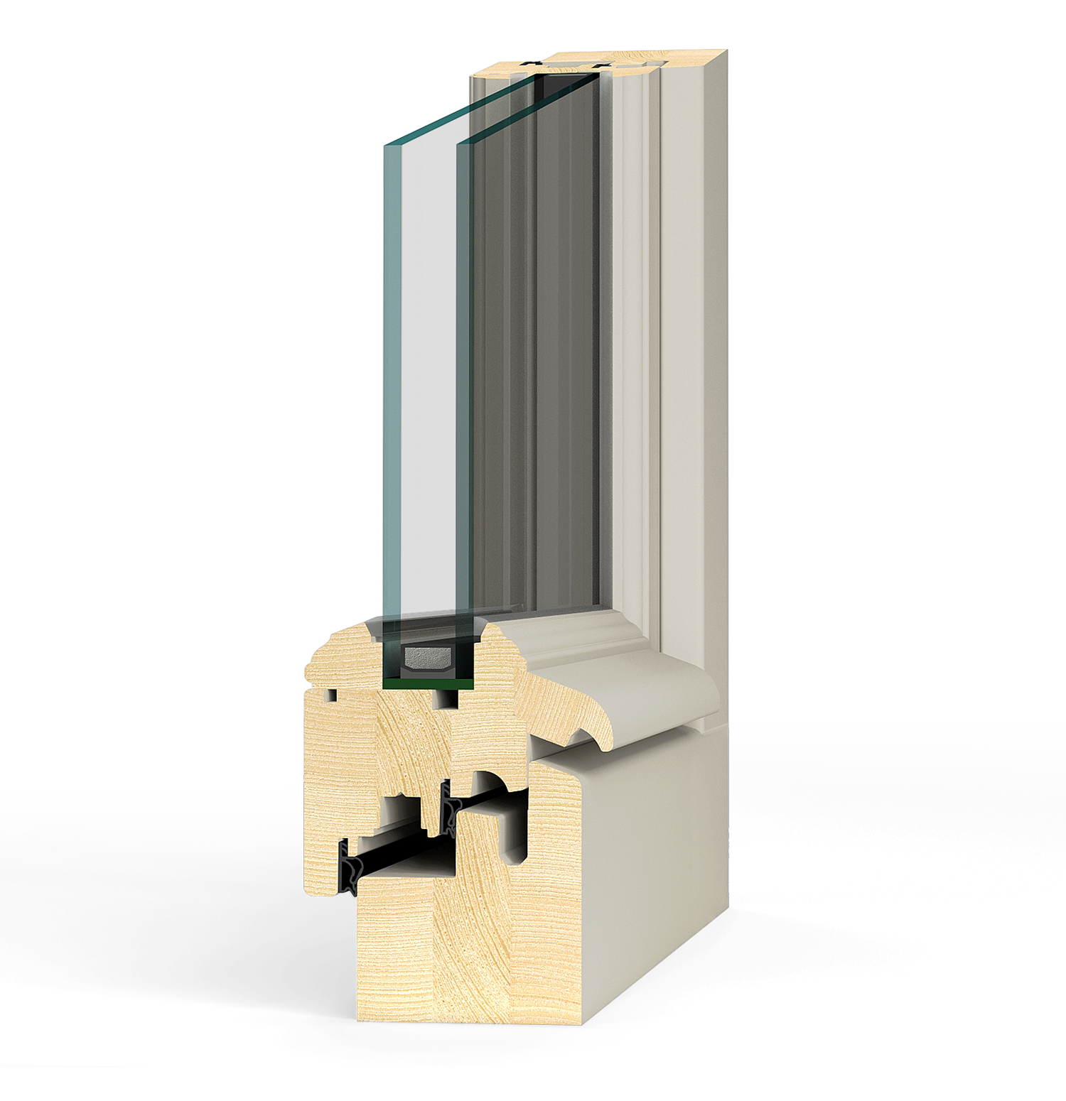 Angle Fenêtre Bois Secura 68 TRADI