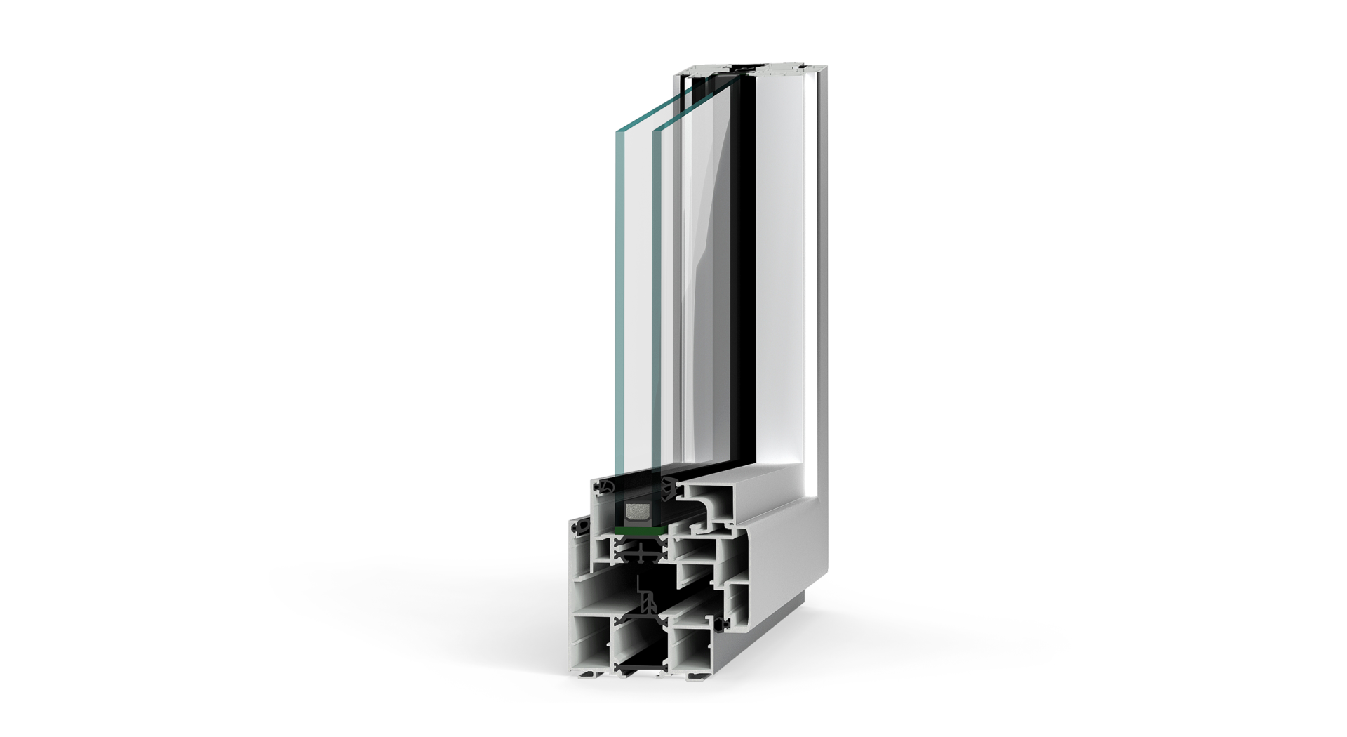 Angle Fenêtre Aluminium Thermadvance Ouvrant Visible